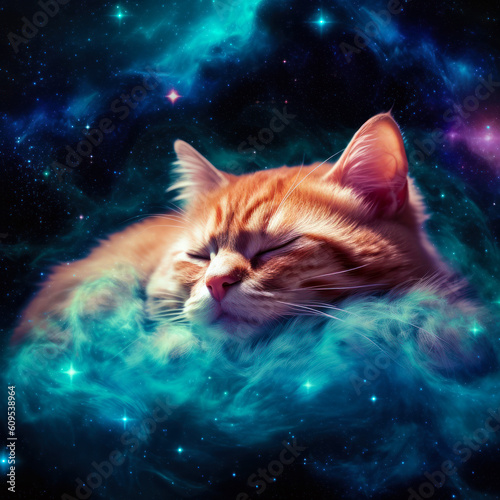 Cosmic Sleeping Cat, AI