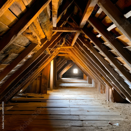 Old Wooden Rafters, AI