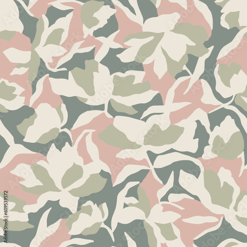 Flower botanical illustration seamless repeat pattern fashion and fabric surface digital design