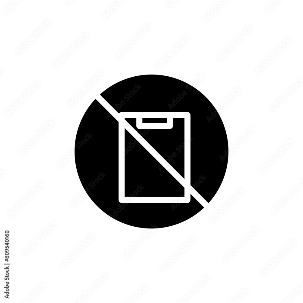 No Mobile Allowed Solid Icon No Mobile Allowed Solid Icon