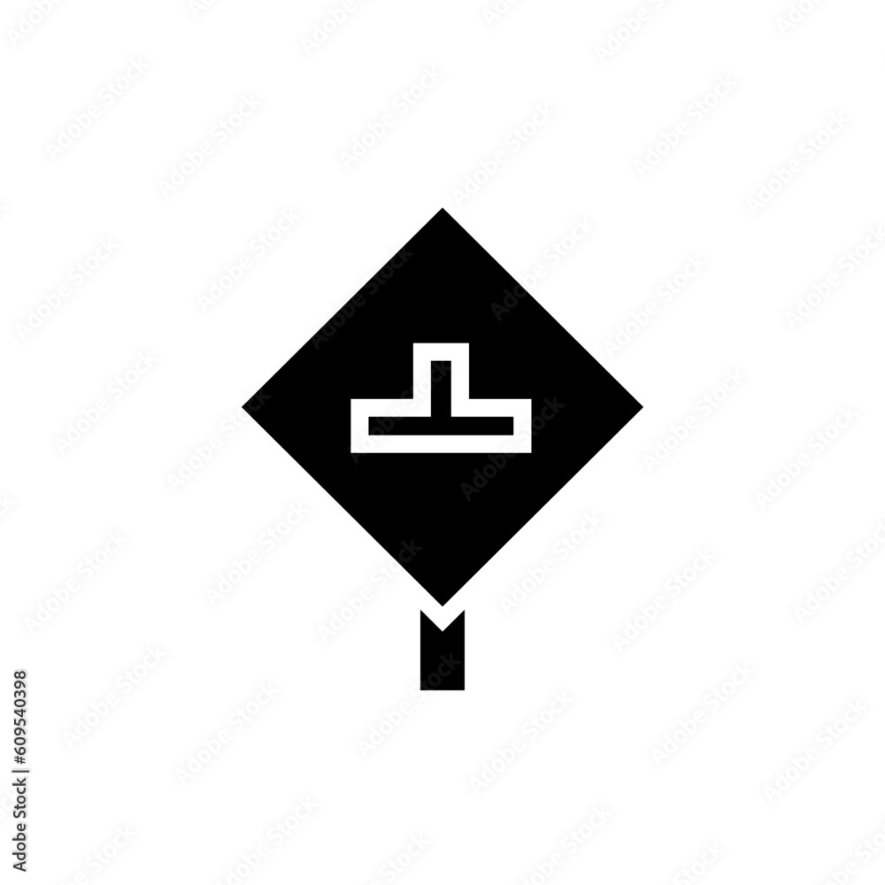 Obraz premium End Road Sign Solid Icon