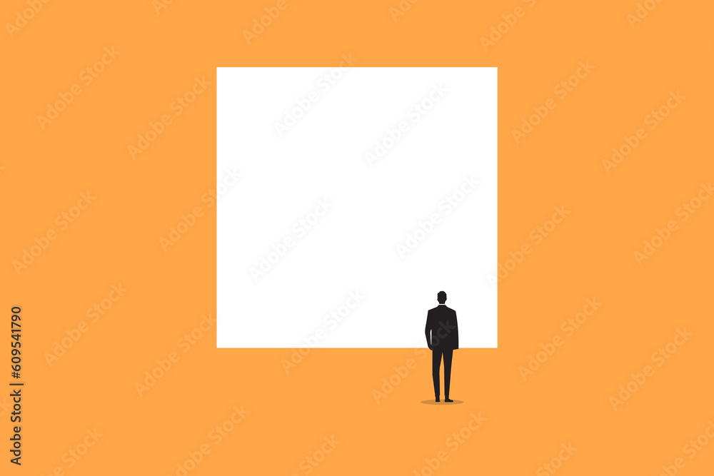 PrinBusinessman looking at square. Symbol of ambition, career progress, motivation. Confident leader and manager PrinBusinessman looking at square. Symbol of ambition, career progress, motivation. Confident leader and manager
