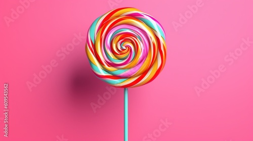 Fotografiet colorful lollipop isolated on white background