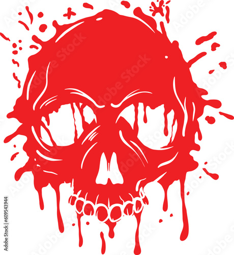 Illustration of Grunge Skull Vector 