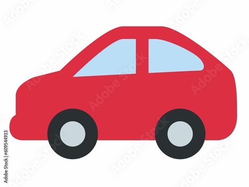 red car isolated on white