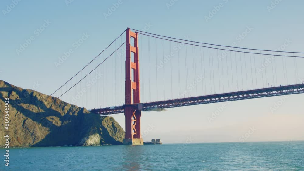 Iconic Golden Gate Bridge North Side on beautiful morning in late autumn Iconic Golden Gate Bridge North Side on beautiful morning in late autumn