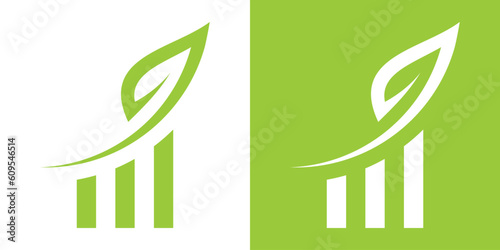 logo design grow icon vector illustration