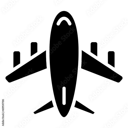 Airplane glyph icon