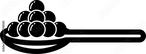 Scoop spoon of Pearl, element icon.
