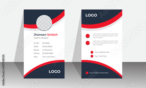 Modern and creative Id card template design for your company Office Staff Identity Employee