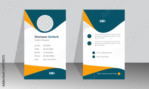 Modern and creative Id card template design for your company Office Staff Identity Employee