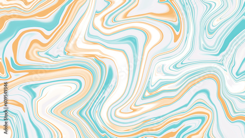 Beautiful turquoise blue gold pastel colours abstract fluid art painting wallpaper background 