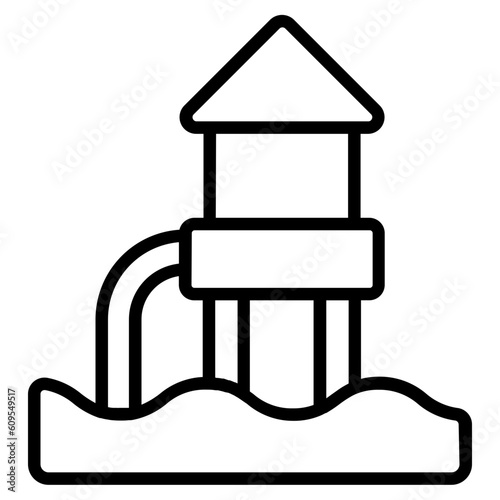 Water Park line icon