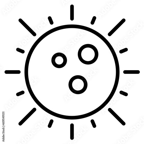 Sun Shining line icon