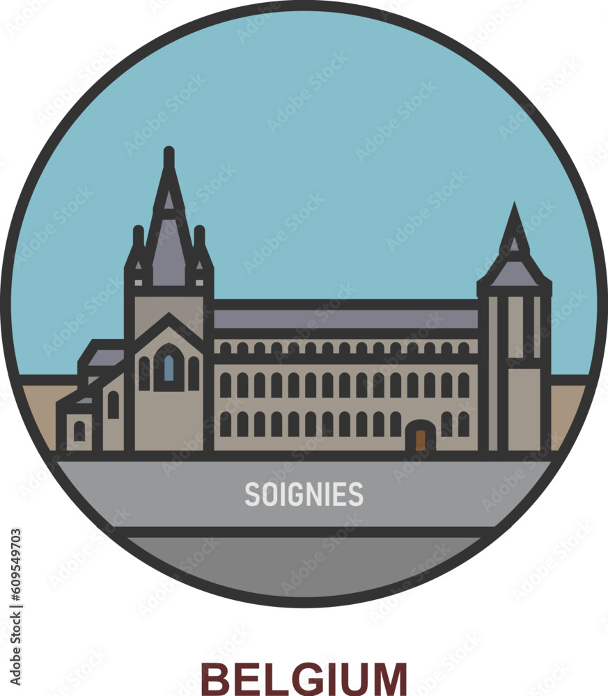 Obraz premium Soignies. Cities and towns in Belgium