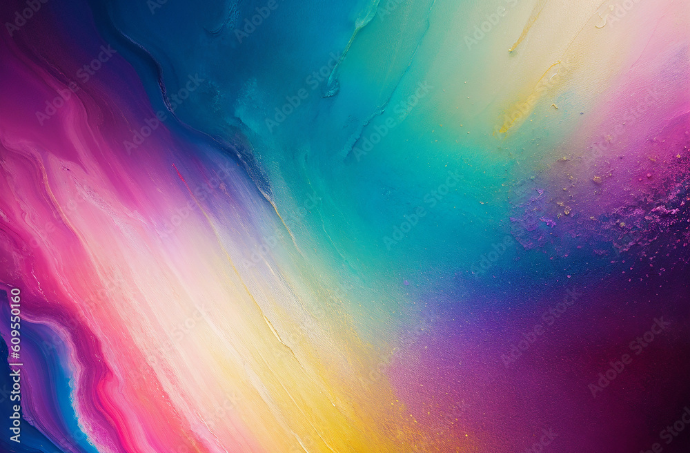 Abstract background of acrylic paint in blue, yellow, pink and purple tones. AI generated Abstract background of acrylic paint in blue, yellow, pink and purple tones. AI generated