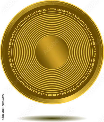 Blank Gold Coin Golden medal medallion rich symbol 
