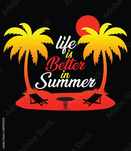 summer tshart art vector design