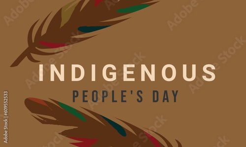 Indigenous Peoples Day. background, banner, card, poster, template. Vector illustration. photo