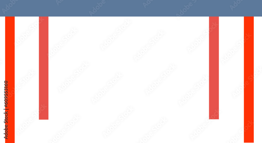 Obraz premium Red and blue table vector illustration