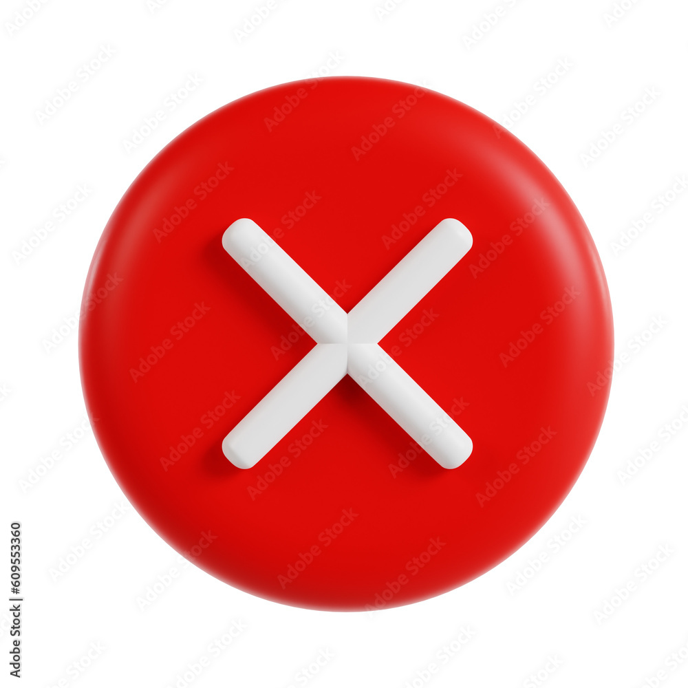 Obraz premium cross 3d render icon illustration, transparent background, feedback