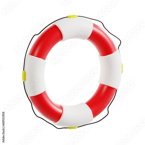 lifebuoy 3d render icon illustration, transparent background, security © aamiansyah