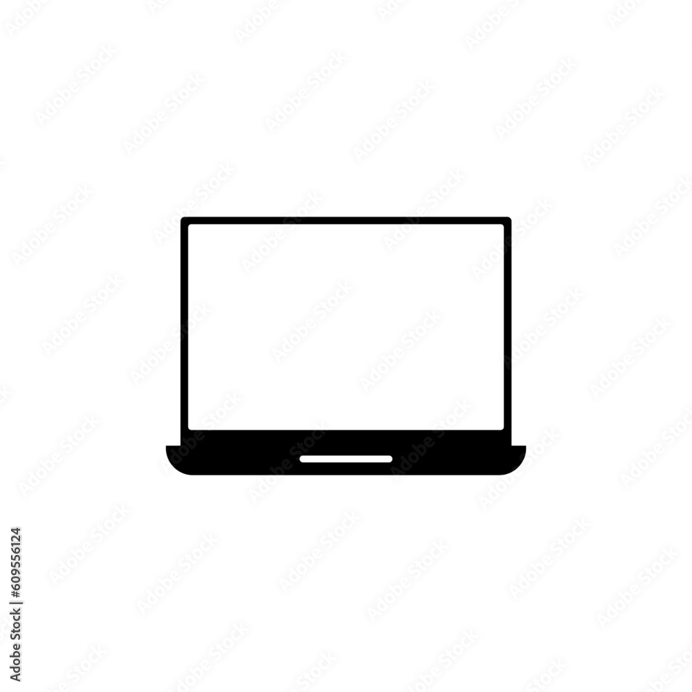 laptop with blank screen, laptop icon laptop with blank screen, laptop icon