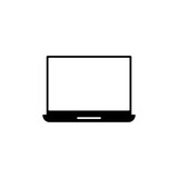 laptop with blank screen, laptop icon