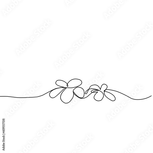 One Line Drawing Flower 