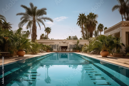 Ein schöner Pool in einer imaginären Anlage in Ägypten © Jan