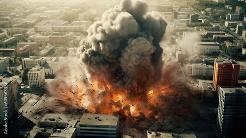 爆発の起きた都市,Generative AI AI画像