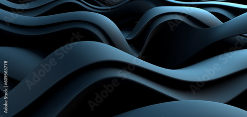 Gray wave 3d abstract background. generative ai