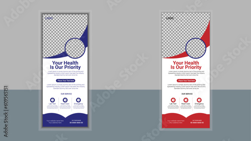 Medical roll up banner design 