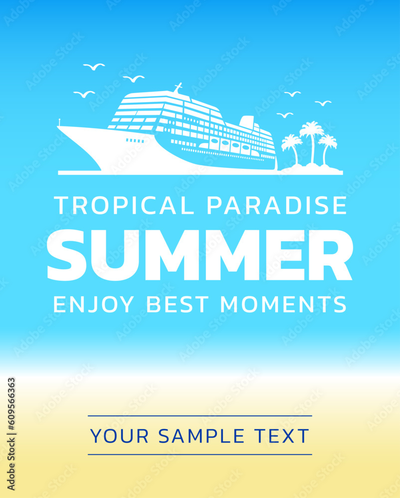 Tropical paradise, summer, enjoy best moments background