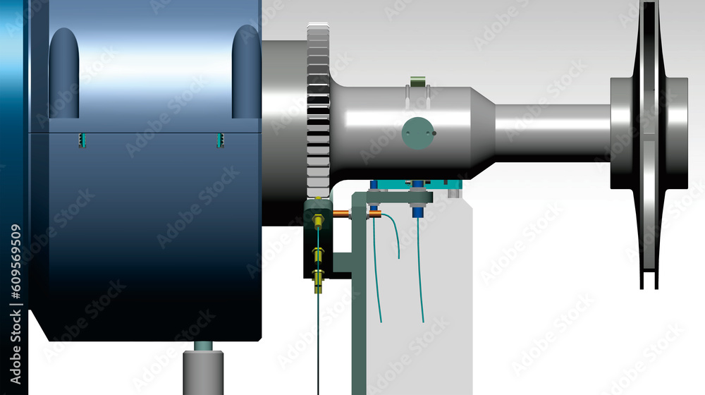sensor protection turbine 3D illustration sensor protection turbine 3D illustration