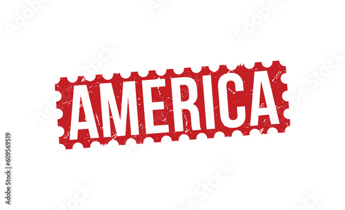 America stamp grunge rubber stamp on white background. America stamp sign. America stamp.