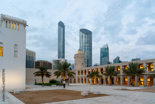 Qasr Al Hosn fort in center of Abu Dhabi (UAE) the old palace of the ruling family.