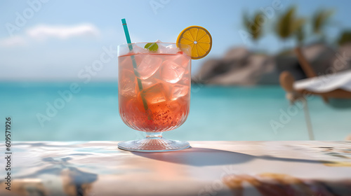 Summer beach drinks -Generative AI 