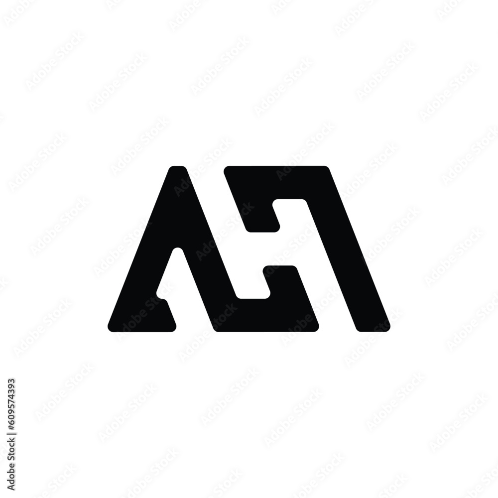 Vector graphic of logo initials ah with a combination of black and white media elements. flat and simple design style. suitable for media service rental logos, media companies. logo template vector Vector graphic of logo initials ah with a combination of black and white media elements. flat and simple design style. suitable for media service rental logos, media companies. logo template vector
