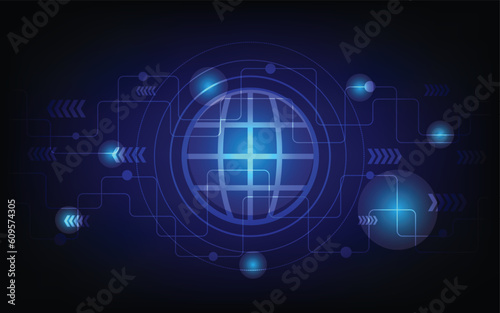 Connection concept. Global network connection World abstract technology background global business innovation concept.
