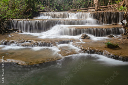 Huai Mae Khamin waterfall  Kanchanaburi  Thailand
