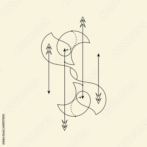 Line Dot Tattoo Design