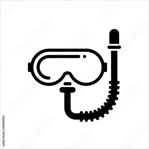 Scuba Diving Mask Icon, Under Water Diving Mask, Half Mask