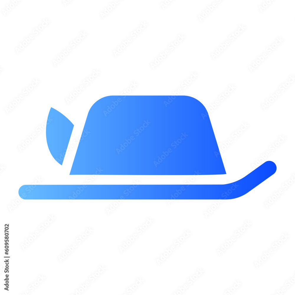 musketeer hat gradient icon musketeer hat gradient icon