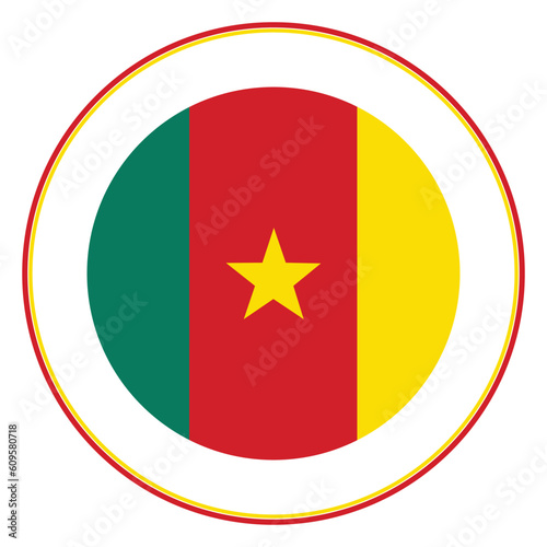 Flag of Cameroon. Cameroon flag in design shape Free Download Flag of Cameroon. Cameroon flag in design shape - GFXLoad