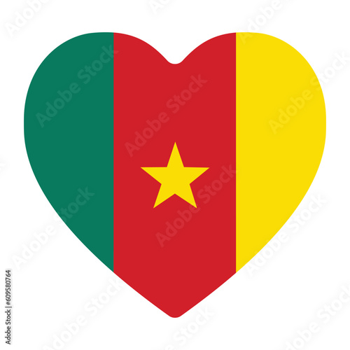 Free Download Flag of Cameroon. Cameroon flag in design shape  - GFXLoad