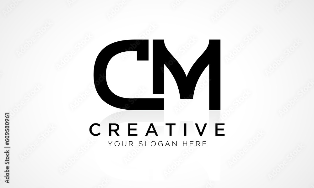 CM Letter Logo Design Vector Template. Alphabet Initial Letter CM Logo Design With Glossy Reflection Business Illustration. CM Letter Logo Design Vector Template. Alphabet Initial Letter CM Logo Design With Glossy Reflection Business Illustration.