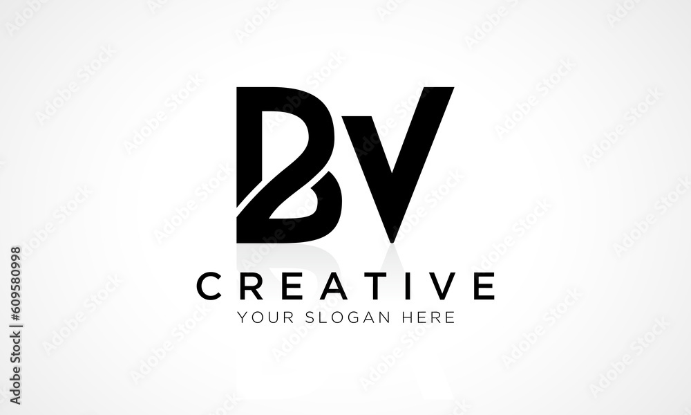 BV Letter Logo Design Vector Template. Alphabet Initial Letter BV Logo Design With Glossy Reflection Business Illustration. BV Letter Logo Design Vector Template. Alphabet Initial Letter BV Logo Design With Glossy Reflection Business Illustration.