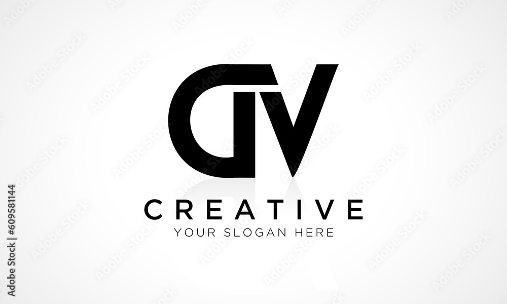 DV Letter Logo Design Vector Template. Alphabet Initial Letter DV Logo Design With Glossy Reflection Business Illustration. DV Letter Logo Design Vector Template. Alphabet Initial Letter DV Logo Design With Glossy Reflection Business Illustration.