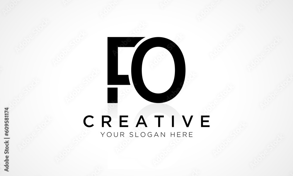 FO Letter Logo Design Vector Template. Alphabet Initial Letter FO Logo Design With Glossy Reflection Business Illustration. FO Letter Logo Design Vector Template. Alphabet Initial Letter FO Logo Design With Glossy Reflection Business Illustration.